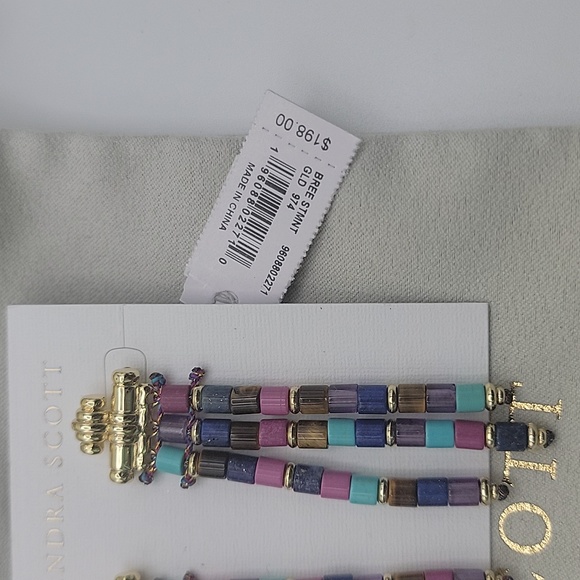 NWT KENDRA SCOTT BREE BEADED STATEMENT EARRINGS & BRACELET SET - Picture 5 of 9